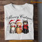 Christmas Cat T-shirt, Merry Catmas, Xmas Gift For Cat Lovers, Cat Owners Tee