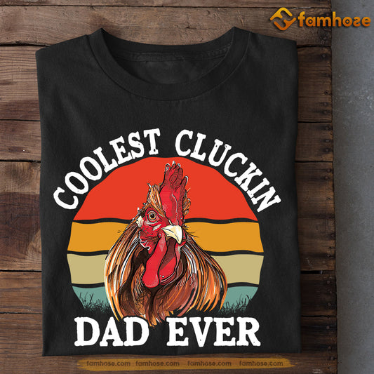 Vintage Father Day's Chicken T-shirt, Coolest Cluckin Dad Ever, Gift For Chicken Lovers, Chicken Dad Shirt, Chicken Tees