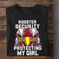 Father Day's Chicken T-shirt, Rooster Security Protecting My Girl, Gift For Chicken Lovers, Chicken Dad Shirt, Chicken Tees