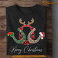 Horse Christmas T-shirt, Merry Christmas Horseshoes, Gift For Horse Lovers, Horse Riders, Equestrians