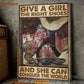 Cowgirl Poster & Canvas, Give A Girl The Right Shoes And She Can Conquer The World, Horse Canvas Wall Art, Poster Gift For Horse Lovers