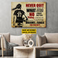 Personalized Motivational Soccer Girl Canvas Painting, Never Quit Dreams Goals Can Do It, Inspirational Quotes Wall Art Decor, Poster Gift For Soccer Girl Lovers