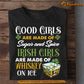 Funny St. Patrick's Day T-shirt, Irish Girls Are Made Of Whiskey On Ice Shamrocks, Patricks Day Gift For Beer Lovers