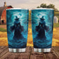 Halloween Witch Tumbler, Striking Water Witch In The Storm Moonlight Stainless Steel Tumbler, Gift For Witch Lovers