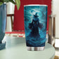 Halloween Witch Tumbler, Striking Water Witch In The Storm Moonlight Stainless Steel Tumbler, Gift For Witch Lovers