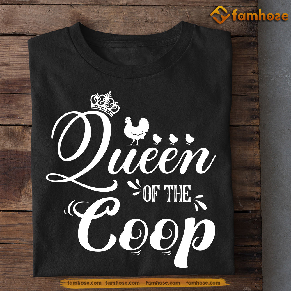 Funny Mother's Day Chicken T-shirt, Queen Of The Coop, Gift For Chicken Lovers, Farmer Tees