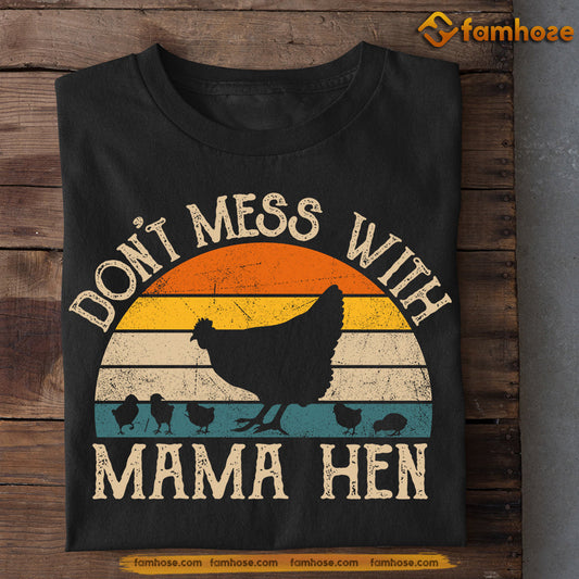 Vintage Mother's Day Chicken T-shirt, Don't Mess With Mama Hen, Gift For Chicken Lovers, Farmer Tees