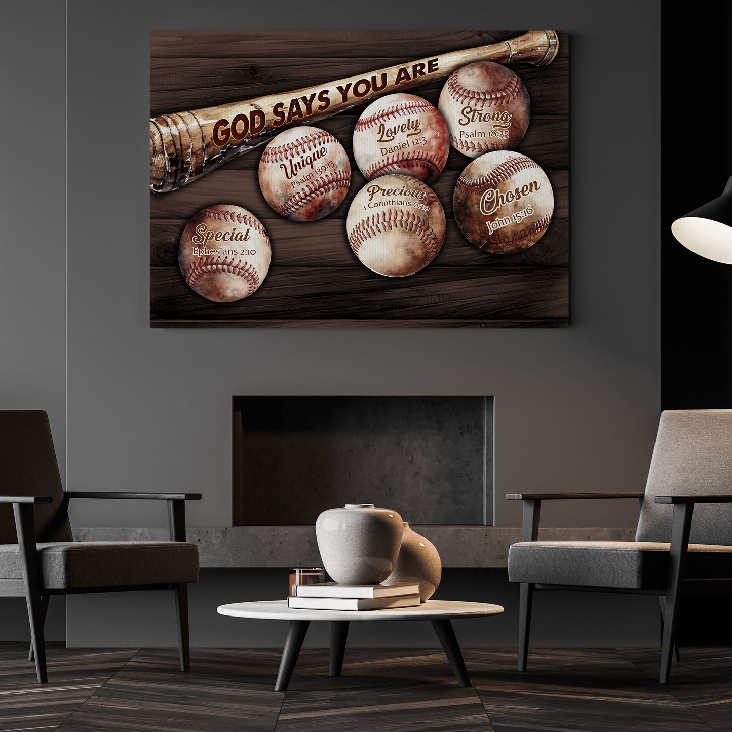 God Says You Are Unique Chosen, Baseball Canvas Painting, Wall Art Decor - Poster Gift For Baseball Lovers