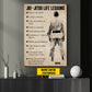 Personalized Jiu Jitsu Life Lessons Canvas Painting, Inspirational Quotes Wall Art Decor, Poster Gift For Jiu Jitsu Lovers