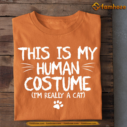 Halloween Cat T-shirt, This Is My Human Costume I'm Really A Cat, Gift For Cat Lovers, Cat Tees, Cat Owners