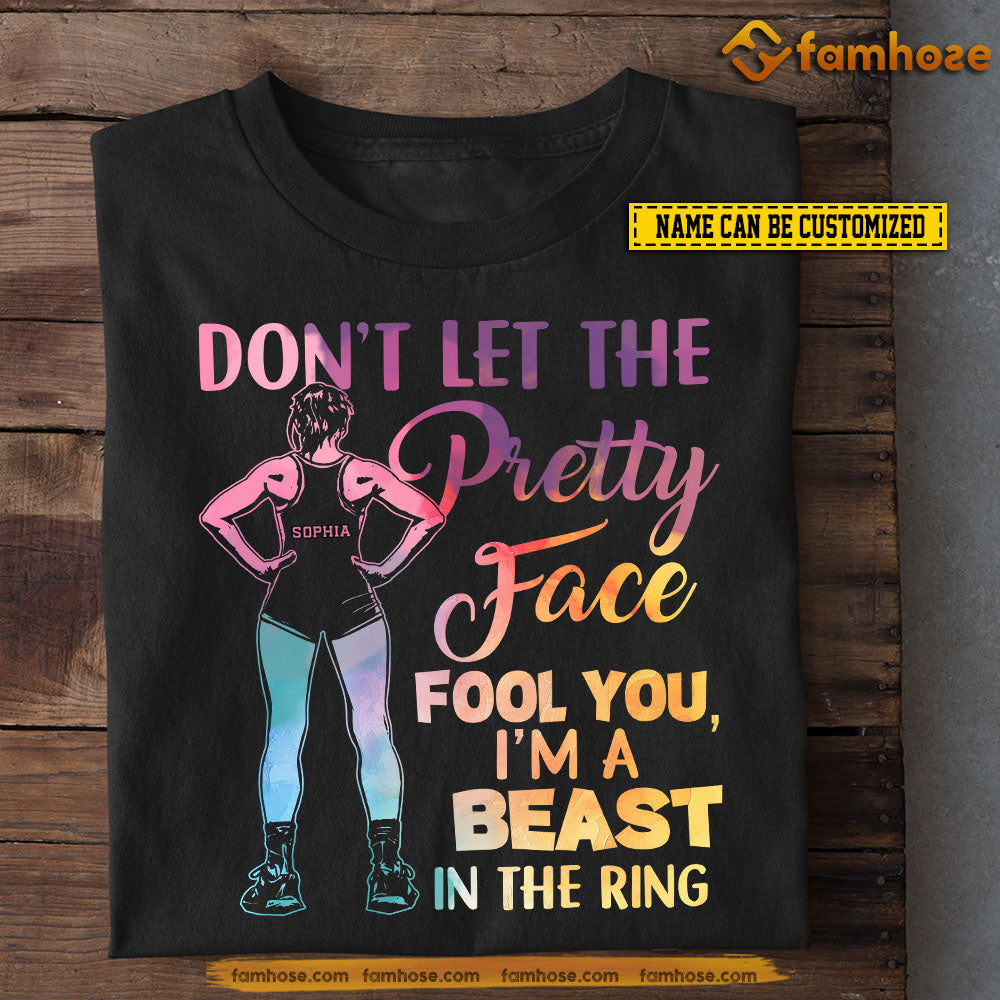 Funny Personalized Wrestling Girl T-shirt, I'm A Beast In The Ring, Gift For Wrestling Lovers, Wrestler Girl