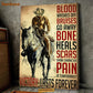 Horse Riding Poster & Canvas, Blood Washes Off BruisesGo Away Bones Heals Scars, Horse Canvas Wall Art, Poster Gift For Horse Lovers