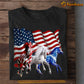 July 4th Horse T-shirt, Horse USA Flag, Independence Day Gift For Horse Lovers, Horse Tees