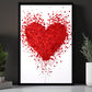 A Heart's Abstract, Valentine's Day Canvas Painting, Love Wall Art Decor - Valentines Poster Gift