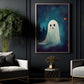 Cute Ghost Moonlight Halloween Canvas Painting, Wall Art Decor - Dark Ghost Halloween Poster Gift