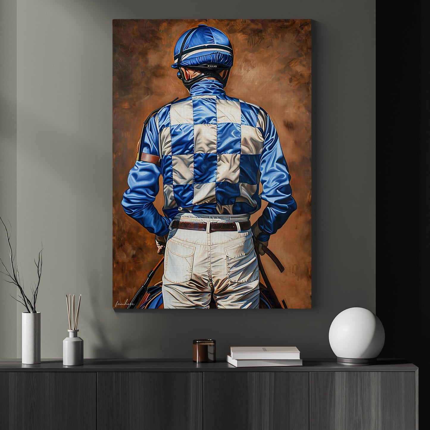 Secretariat Canvas Painting, The Rider Of Secretariat, Jockey  Wall Art Decor, Poster Gift For Horse Racing Lovers