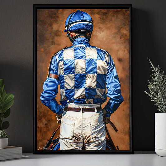 Secretariat Canvas Painting, The Rider Of Secretariat, Jockey  Wall Art Decor, Poster Gift For Horse Racing Lovers