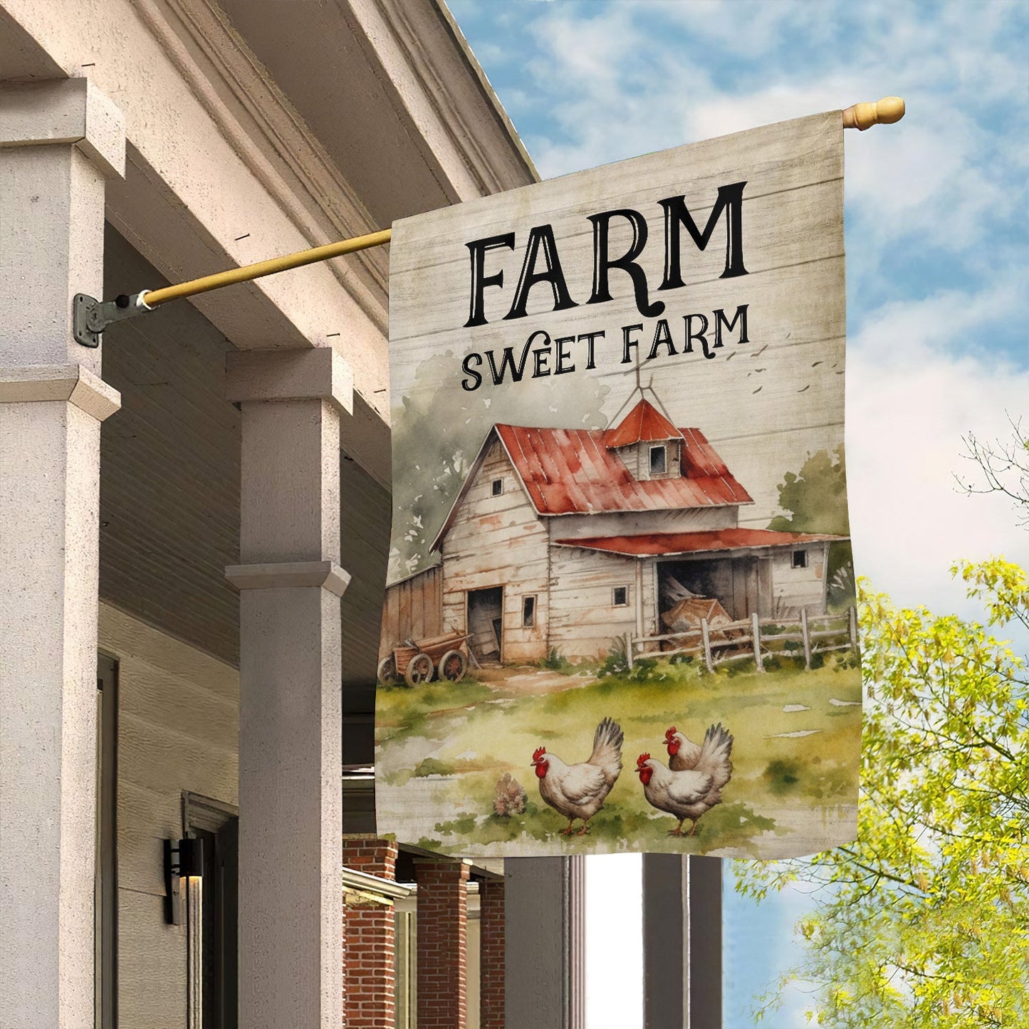 Chicken Flag, Farm Sweet Farm, Gift For Chicken Lovers, Farmers, Garden Lovers