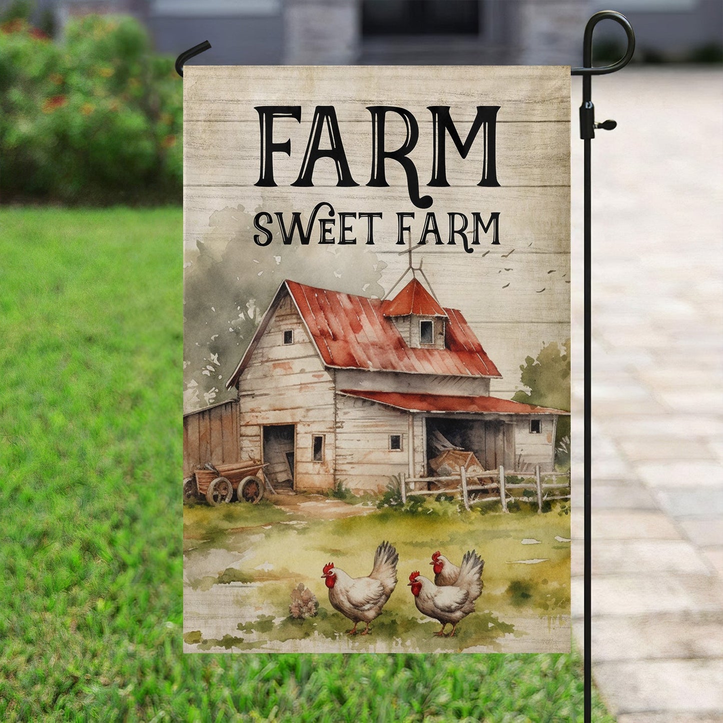 Chicken Flag, Farm Sweet Farm, Gift For Chicken Lovers, Farmers, Garden Lovers