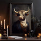 Cool Cow Potrait Vintage Canvas Art Print - Renaissance Farmer Poster