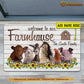 Personalized Farm Animals Doormat, Welcome To Our Farmhouse Gift For Farmers, New Home Gift, Housewarming Gift, Farm Decor