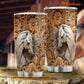 Horse Tumbler, Strong Horse Pattern Stainless Steel Tumbler, Tumbler Gifts For Horse Lovers