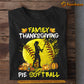 Thanksgiving Softball T-shirt, Family Pie Softball, Thankful Gift For Softball Lovers, Softball Girls