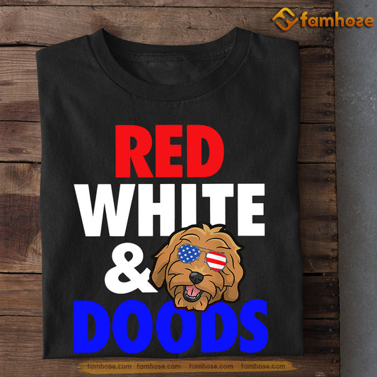July 4th Dog T-shirt, Red White Doods, Independence Day Gift For Dog Lovers, Dog Owners, Dog Tees