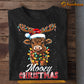 Christmas Cow T-shirt, Mooey Christmas, Xmas Gift For Cow Lovers, Farmer Tee