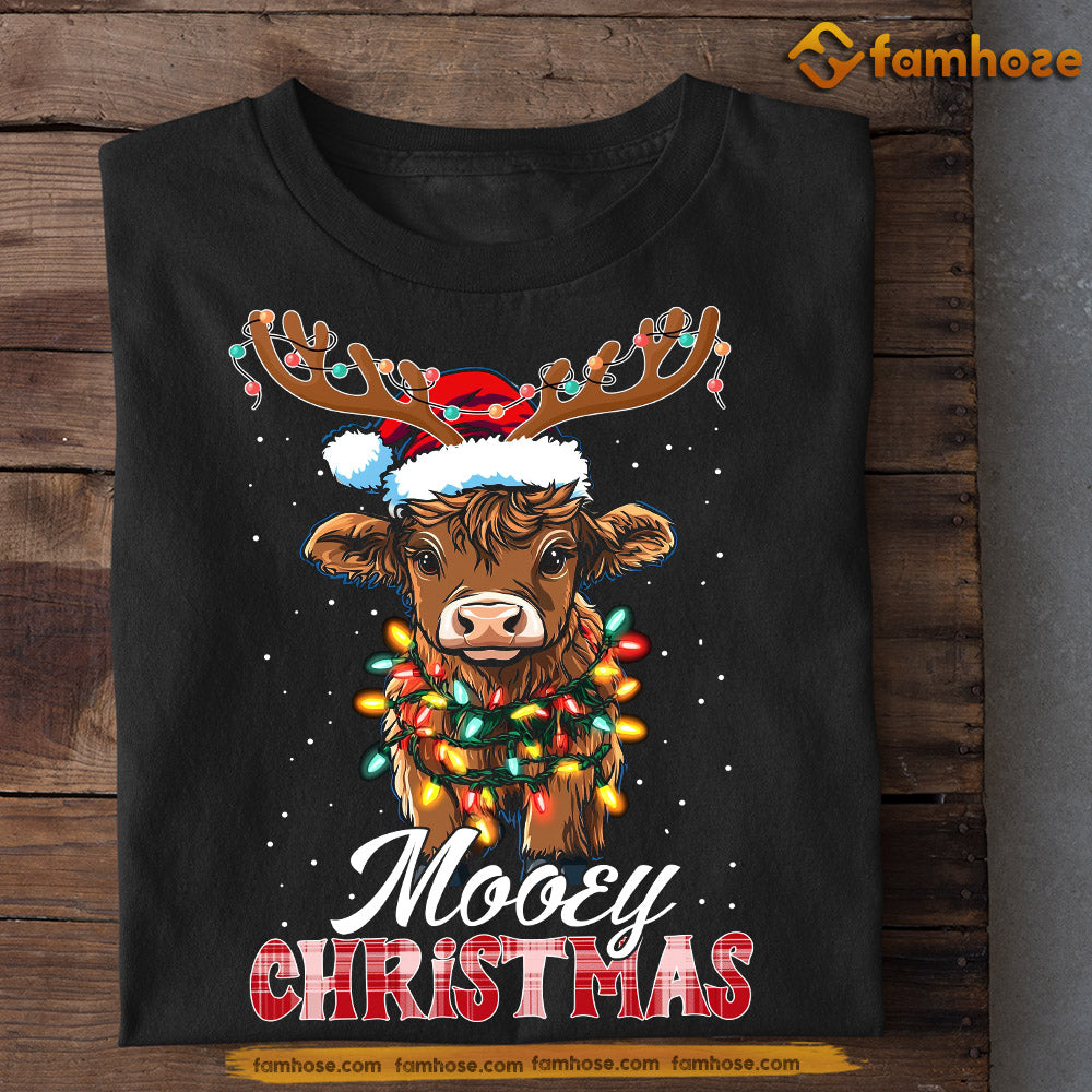 Christmas Cow T-shirt, Mooey Christmas, Xmas Gift For Cow Lovers, Farmer Tee