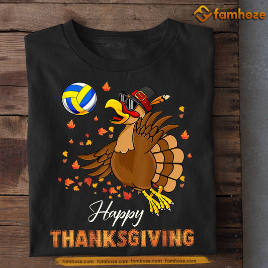 Thanksgiving Volleyball T-shirt, Turkey And Volleyball, Thankful Gift For Volleyball Lovers, Volleyball Players