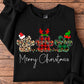 Cute Dog Christmas Sweatshirt, Merry Christmas Crewneck Sweatshirt Gift For Dog Lovers