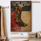 Cowgirl Poster & Canvas, Some Girls Are Just Born With Texas In Their Souls, Horse Canvas Wall Art, Poster Gift For Horse Lovers