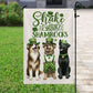 St Patrick's Day Dog Flag, Shake Your Shamrocks, St Patrick's Day Dog Clover Garden Flag & House Flag Gift, St Patricks Day Irish Outdoor Decoration Gift For Dog Lovers