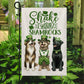 St Patrick's Day Dog Flag, Shake Your Shamrocks, St Patrick's Day Dog Clover Garden Flag & House Flag Gift, St Patricks Day Irish Outdoor Decoration Gift For Dog Lovers