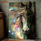 Horse Poster & Canvas, Beautiful Color Strong Horse, Horse Canvas Wall Art, Poster Gift For Horse Lovers