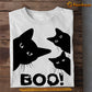 Halloween Black Cat T-shirt, Boo, Gift For Cat Lovers, Cat Owners, Cat Tees