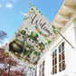 St Patrick's Day Cat Flag, Welcome Cat Clovers, St Patrick's Day Cat Garden Flag & House Flag Gift, St Patricks Day Irish Outdoor Decoration Gift For Cat Lovers