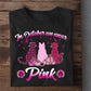 Cute Cat T-shirt, In October We Wear Pink, Gift For Cat Lovers Who Supports Breast Cancer Awareness