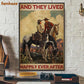 Valentine Rodeo Poster & Canvas, And They Lived Happily Ever After, Horse Canvas Wall Art, Poster Gift For Horse Lovers