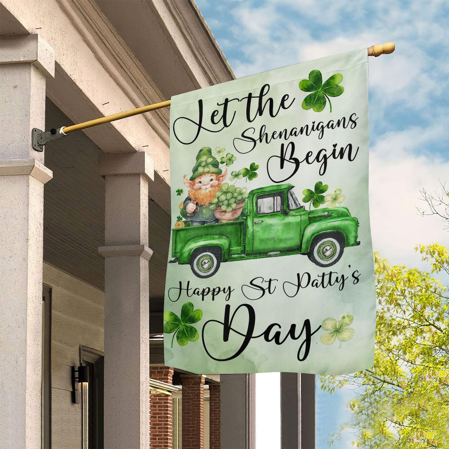 Let The Shenanigans Begin, St Patrick's Day Garden Flag & House Flag Gift, St Patricks Day Irish Outdoor Decoration Gift For The Irish