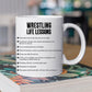 Personalized Wrestling Boy Mug Gift, Wrestling Life Lessons, Inspirational Quotes Mug Gift, Cups For Wrestling Man Lovers