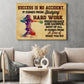 Success Is No Accident, Motivational Canvas Painting, Inspirational Quotes Wall Art Decor, Poster Gift For Softball Lovers