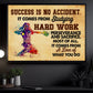 Success Is No Accident, Motivational Canvas Painting, Inspirational Quotes Wall Art Decor, Poster Gift For Softball Lovers