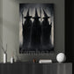 Halloween Witch Canvas Painting, Dark Witch Trio Wall Art Decor Spooky Season Poster Gift For Witch Lovers