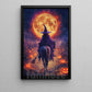 Halloween Witch Riding Horse Canvas Painting, Full Sun Witch On Horse Wall Art Decor Spooky Season Poster Gift For Horse Girl