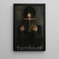 Dark Surrealism Halloween Witch Canvas Painting, Apprentice Witch Wall Art Decor, Spooky Season Poster Gift For Witch Lovers