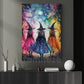 Halloween Witch Canvas Painting, Rainbow Night Of The Witches Wall Art Decor, Spooky Season Poster Gift For Witch Lovers