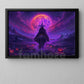 Halloween Witch Riding Horse Canvas Painting, Enchanted Witch On Horseback Wall Art Decor, Spooky Season Poster Gift For Witch Lovers, Horse Lovers