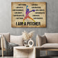 I'm Smart I'm A Pitcher, Motivational Canvas Painting, Inspirational Quotes Wall Art Decor, Poster Gift For Softball Lovers